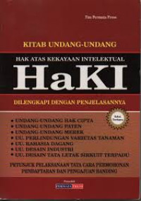 Kitab Undang-Undang Hak Atas Kekayaan Intelektual: HaKI